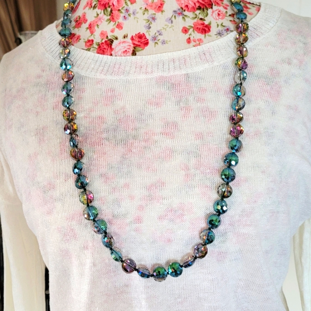 Magic Color Topaz Necklace w/ Magnetic Closure